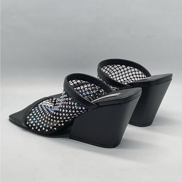 Stella McCartney Jeweled Stretch Mesh Slide Sandals size 38 - Picture 6 of 12